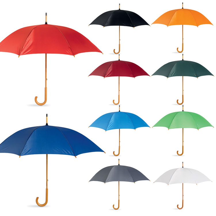 Umbrela manuala din poliester cu maner din lemn - KC5132