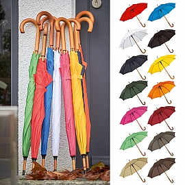 Umbrela automata cu maner curb din lemn - 0103132